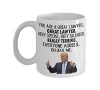 Tasse à café Trump Lawyer - You Are A Great Lawyer - Cadeau de remise de diplôme pour mère, père Noël, remerciement, fête des mères, fête des pères, Noël, grand-mot