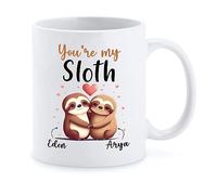 Tasse À Café Tu ES Mon Paresseux Céramique Mug Personnalisé Mugs Durable Tasse À Thé pour Cadeau d'anniversaire Souvenir Meilleures Amies 330Ml