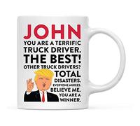 Tasse A Cafe Tu es un excellent chauffeur de camion, Trump. Tasse à cafe | Anniversaire Lot de 2-330ml Humour Tasses à café Rillant Tasses CollèGue Bureau