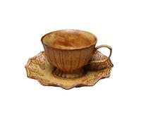Tasse à café turque en céramique avec soucoupes, pour latte, thé chaud, cappuccino, moka, cacao, 200 ml, élégante tasse personnalisée avec coffret cadeau
