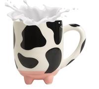 Tasse à café vache, Tasses étranges vaches laitières avec mamelles, tasse amusante avec motif de vache, céramique peinte à la main, 430 ml