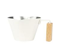 Tasse à café, verre à eau à double bec avec échelle de 100 ml - Verre doseur à thé en acier inoxydable avec anse pour café, thé, lait, chocolat chaud, préparation maison, cuisine et latte