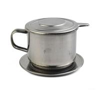 Tasse à café vietnamienne en acier inoxydable avec design de pot d'égouttement pour une authentique préparation du café, compacte et facile à nettoyer, pour différents réglages (50 ml)