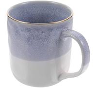 Tasse à café vintage en céramique - Tasse à thé rétro en porcelaine - Cadeau pour lait, fruits, crème glacée, chocolat chaud, jus, eau, céréales, flocons d'avoine (bleu)