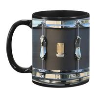 Tasse à café vintage noire - Cadeau amusant pour batteur et amateurs de batterie (1)