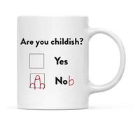 Tasse A Cafe Vous avez gardé votre âme d'enfant ? Oui Non Cocher Mug à | café Bureau Lot de 2-330ml Rillant Mugs Robuste Tasses Famille FêTe