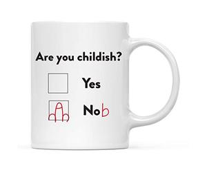 Tasse A Cafe Vous avez gardé votre âme d'enfant ? Oui Non Cocher Mug à | café Bureau Lot de 2-330ml Rillant Mugs Robuste Tasses Famille FêTe