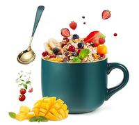 Tasse à Café XXL 650 ML - Mug en Céramique avec Cuillère, Bol Céréales avec Anse - Grande Tasse pour Cappuccino et Petit Déjeuner