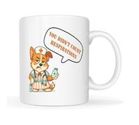 Tasse À Céramique Tu n'as pas compté les respirations, infirmière corgi | Tasse À Thé unique Tasse amusante céramique Tasse en céramique pour Anniversaire, Collègue, Pâques, 330ml