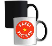 Tasse à changement de couleur avec logo minimaliste Hanoi Vietnam Blanc