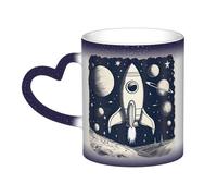 Tasse à changement de couleur Rocket In Space dans le ciel - Enchantez vos moments