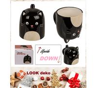 Tasse à Chat Upside-Down renversée 12x14 cm 500 ml en Dolomite