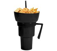 Tasse à collation et à boisson, récipient de voyage avec compartiment, 29 x 12 cm, support alimentaire étanche, organisateur pour popcorn, bonbons, dessert, fruits, lait, thé en plein air