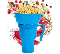 Tasse à collation et boisson, récipient alimentaire de voyage, support étanche pour frites, plus d'espace pour vos bonbons, fruits, desserts, pop-corn, jus, thé au lait, parfait pour les fêtes