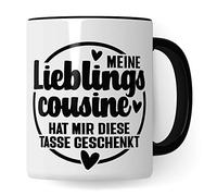 Tasse à cousine - Cadeau - Ma cousine préférée m'a offert cette tasse - Idée cadeau - Tasse à café avec inscription humoristique - Tasse à thé avec motif pour cousines famille (cousine)