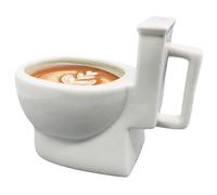 Tasse à crottes en céramique de 340 ml idéale pour les toilettes idéale pour les boissons avec crottes cachées à l'intérieur pour les farces le jour du poisson d'avril blanche