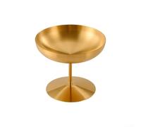 Tasse à dessert en acier inoxydable pour crème glacée, sundae parfait, salade, cocktail, design rond moderne (250 ml, doré)