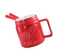 Tasse à dessert en céramique de qualité supérieure avec poignée multifonction pour chocolat et fromage pour vaisselle moderne, tasse à fondue pour fêtes