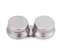 Tasse à Double Palette en Acier Inoxydable pour Peinture à l'huile et Stockage de Solvants avec Couvercles à l'épreuve des Fuites et Clamp/Holder de Palette - Grand Récipient Résistant Robus