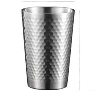 Tasse à double paroi en acier inoxydable martelé avec isolation sous vide pour maintenir la température du café pour la bière boissons chaudes et froides à la maison ou (D)