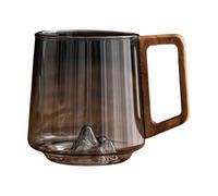Tasse à eau de grande capacité en verre résistant à la chaleur pour la maison, la montagne, le bureau, gris