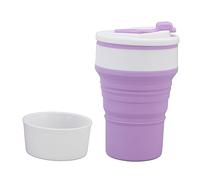 Tasse à Eau Pliante de 500ml, Peu Encombrante, en Silicone Résistant à la Chaleur, Portable, pour un Usage Domestique et des Réunions (500ML)