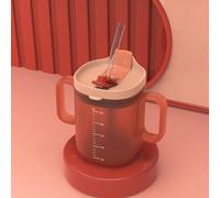 Tasse à Eau pour Personnes âgées de 300 ML - Gobelet Anti-déversement avec poignées, gobelet Anti-déversement pour Personnes âgées, Bec Anti-éclaboussures, gobelet avec échelle, gobelet