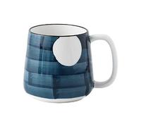 Tasse à Eau SLW en Céramique Peinte à La Main sous Glaçure Petite Tasse De Petit-déjeuner Fraîche De Grande Capacité Feuille Blanche
