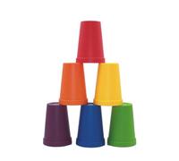 Tasse à empiler pour compter les ours, 6 couleurs, rouge, Orange, jaune, bleu, vert, violet, 6 pièces