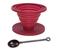 Tasse À Entonnoir À Café 1 Pièce, Cuillère À Café 1 Pièce, Entonnoir À Filtre À Café, Entonnoir Pliable En Silicone, Filtre Conique, Accessoires À Café Portables