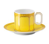 Tasse à espresso avec soucoupe Signum, Porcelaine, Jaune OS