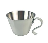 Tasse à expresso en acier inoxydable 304 avec poignée et bec verseur en V résistant à la rouille pour verser facilement - Compact pour cuisine, bar ou voyage