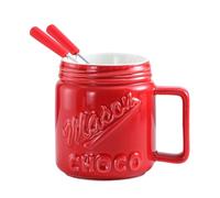 Tasse à fondre élégante en céramique avec poignée ergonomique pour fondue au chocolat et à la maison