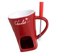 Tasse à fondue au chocolat en céramique robuste, accessoire parfait pour les fêtes de famille et les événements