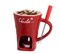 Tasse À Fondue Au Chocolat, Ensemble De Tasses À Fondue Créatives Avec Bougie À Thé, Tasse À Café À Fondue Au Chocolat En Céramique Avec Fourchettes, Tasses À Fondre Pour Chocolat, Fromage Et Beurre