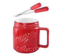 Tasse à fondue au chocolat - Petite tasse en céramique résistante à la chaleur | Fondue pour usage domestique, parfaite pour les desserts au chocolat et au beurre lors de réunions de famille à la