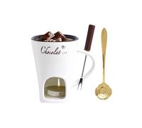 Tasse à fondue au chocolat, portable, 200 ml, tasse à dessert en céramique, polyvalente, pour les fêtes, buffets, pique-niques, l'heure du thé, fromage, caramel
