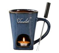 Tasse à Fondue au Chocolat | Réchaud À Fondre Portable Avec Fourchette - Tasse À Fondue Sucrée Au Chocolat Petite Casserole | Pour Maison Cuisine Restaurant Appartement Camping Adultes Famille