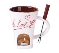 Tasse à fondue au chocolat - Tasse à fondre le chocolat de 12,5 cm, reste propre avantage | Chauffe-beurre chauffant avec breloque pour fromage, beurre, rendez-vous galants, rassemblements, cuisine à