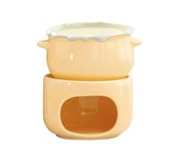 Tasse À Fondue Au Chocolat - Tasse En Céramique De 300 Ml, Marmite Chauffante Antiadhésive, Service À Dessert, Résistante À La Chaleur | Boisson Au Fromage À La Guimauve Pour Les Dîners, Les Mariages