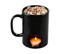 Tasse à fondue - Réchaud à chocolat et beurre en céramique | Pot à fondre portable pour fromage, caramel, bonbons et sauce | Tasse compacte à tremper chaude pour fruits de mer, apéritifs, fête