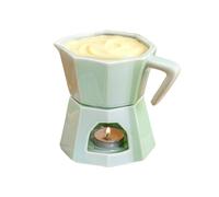 Tasse À Fondue Sucrée,Chauffe-Beurre En Céramique À Chauffage Uniforme - Coupe À Fondue Chocolat Petit Pot À ,Idéal Pour Adultes Et , Pour Snack Au Beurre, Cadeau De Noël, Anniversaire, Fêtes, M