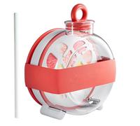 Tasse à glaçons anti-fuite de 300 ml avec paille - Ustensiles de cuisine spécialisés pour l'intérieur et l'extérieur, l'été, les voyages, la voiture, le camping, la plage, les pique-niques, les