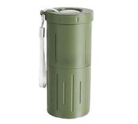 Tasse à goûter adaptée à l'extérieur avec deux zones de rangement, forme compacte qui se glisse facilement dans les poches ou les sacs à dos pour un style de vie actif (vert)