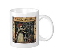 Tasse à impression sorcière vintage Cook Pretty Woman Magic en verre motif lettre jaune noir céramique réutilisable décoration appartement salon fond plat boissons chaudes tasses 325 ml