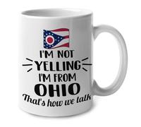 Tasse À Lait 2D Ich Schreie Nicht, Ich Komme Aus Ohio Colorées Tasses À Café En Céramique Humour Coffee Mugs Pour Fête Collègue Femme