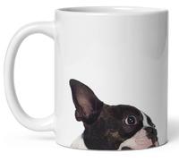Tasse À Lait Adorable Petit Terrier Debout Qui Regarde Par-Dessus Son Épaule Humour Mug Thé Idée Tasses À Café Pour Frère Femme Boissons