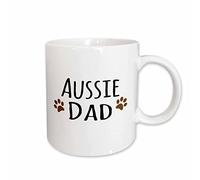 Tasse À Lait Chien Aussie Dad Shepherd Doggie Par Race Marron Patte Boueuse Porcelaine Mug À Café En Céramique Idée Mugs Café Pour Frère Lait Maison