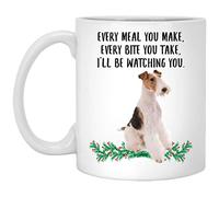 Tasse À Lait Fox Terrier À Poil Dur Tricolore Assis Humour Mug À Café En Céramique Décoratifs Coffee Mugs Pour Boissons Homme Latte