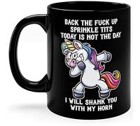 Tasse À Lait Recule, Putain ! Pas Aujourd'Hui, Cheval De Mer ! Je Vais Te Poignarder Avec Ma Corne ! Minimaliste Mug Rétro Coffee Mugs Pour Fête Homme Partenaire